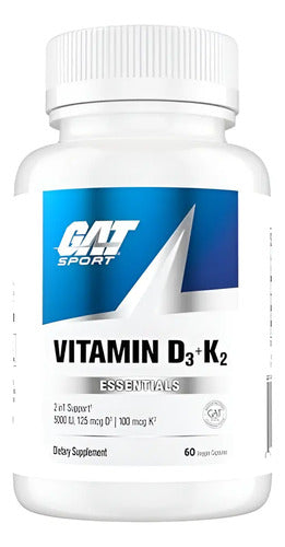 Gat Sport Vitamina D3 K2 5000 Ui 60 Cápsulas Vegetales Sin Sabor