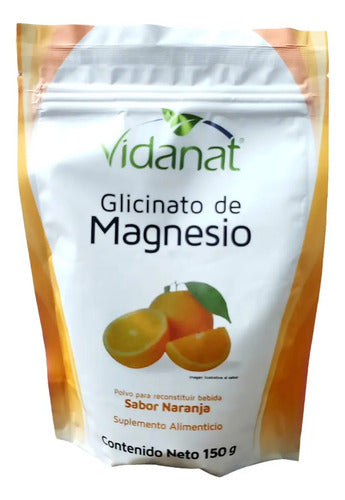 Glicinato De Magnesio 150g Vidanat Sab Naranja