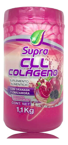 Cll Colágeno Hidrolizado Granada Zarzamora 1.1 Kg Supra Granada Y Zarzamora