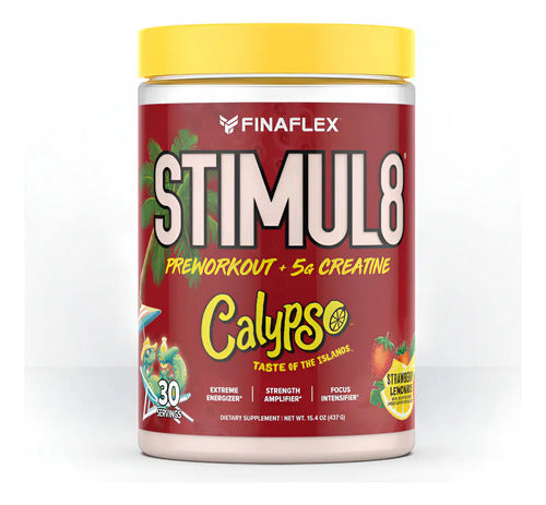 Pre Entreno Finaflex Stimul8 Calypso 30 Porciones Sabor Strawberry Lemonade Limonada De Frutilla