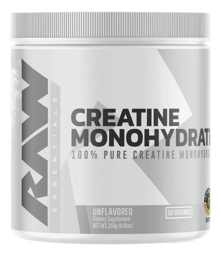 Monohidrato De Creatina, Nutrición Cruda, 100% Pura, 250 G, Cúbico, Sabor Sin Sabor, 250 G