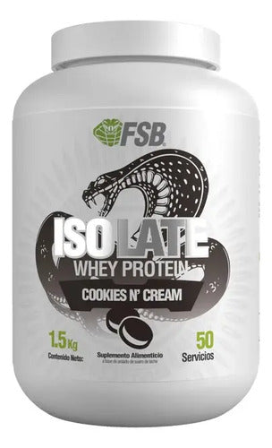 Proteina Isolate Whey Protein Fsb 1.5kg 50 Servicios Aislada Sabor Cookies And Cream