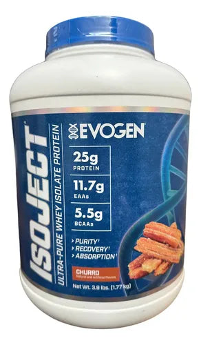 Proteina Aislada Evogen Isoject Ultra Pure Whey 4 Libras Sabor Churro Churros