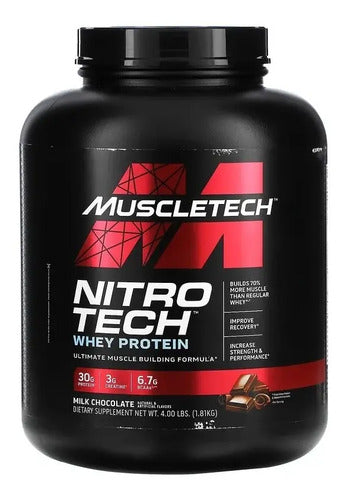 Proteina Nitro Tech Whey Protein Muscletech 4 Lbs Todo Sabor Sabor Vainilla Vainilla Cream