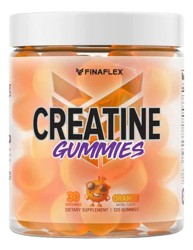 Gomitas De Creatina Finaflex Naranja Sin Gluten 120 Unidades