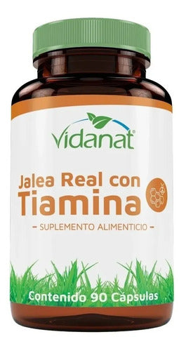 Jalea Real Con Tiamina 90 Cápsulas Vidanat Sabor Sin Sabor