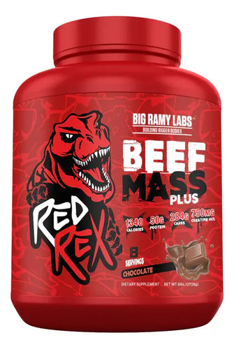 Proteína Red Rex Beef Mass Plus 6 Lbs Chocolate Suplemento Deportivo