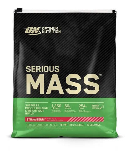 Serious Mass 12 Lbs Sabor Strawberry Optimum Nutrition Sabor Fresa Frutilla