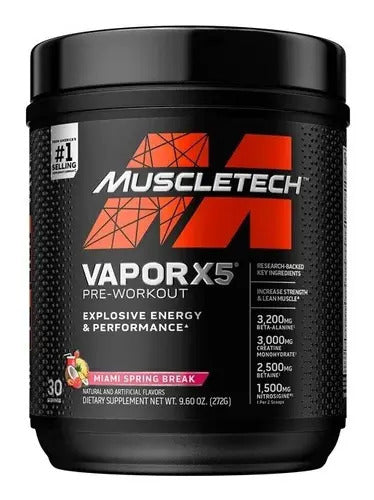 Pre Entreno Muscletech Vapor X5 Next Gen 30 Porciones Dlc P8 Sabor Miami Spring Break