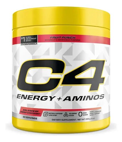Aminos + Energy Cellucor C4 Bcaa/eaa Cero Azucar Hidratacion Sabor Fruit Punch