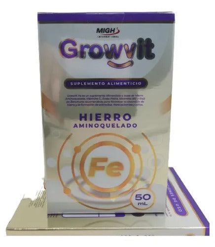 Growvit Multivitaminico Infantil Fe Hierro Aniquelado Sabor Natural