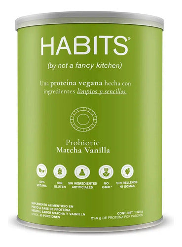Habits By Nfk Proteína Vegana Jumbo 1.220 Kg Matcha Vainilla