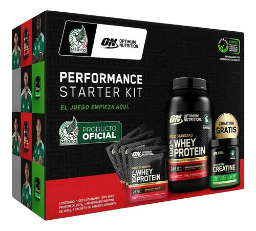 Kit Starter Optimum Nutrition Gold Standard 2 Lbs + Creatina Double Rich Chocolate