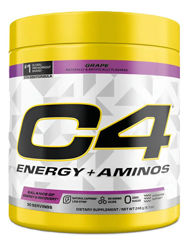 Cellucor C4 Energy + Aminos 30 Servicios 255gr. Sabor Grape