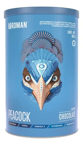 Birdman Peacock Proteína Vegana En Polvo | Con 11 Vitaminas & Omega 3 | Todo En Uno | Chocolate | 882gr
