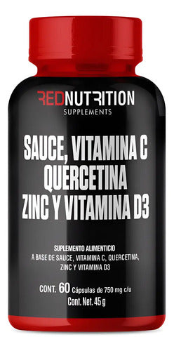 Vitamina D3 Quercetina Cápsulas Veganas Red Nutrition 60 Caps Sin Sabor