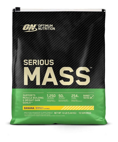 Suplemento En Polvo Optimum Nutrition Serious Mass 5.44kg Carbohidratos Sabor Banana