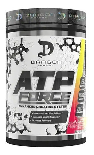 Dragon Pharma - Creatina Monohidratada - Atp Force - 30 Serv - Sabor Strawberry Lemonade Limonada De Frutilla