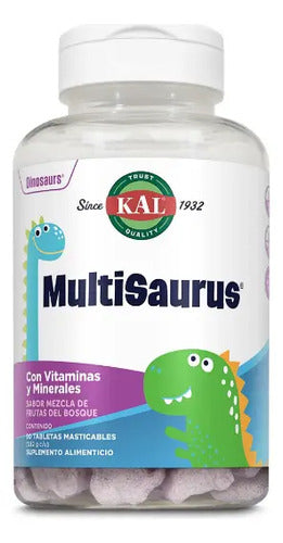 Kal Multisaurus Multivitaminico Infantil 90 Masticables Frutos Del Bosque
