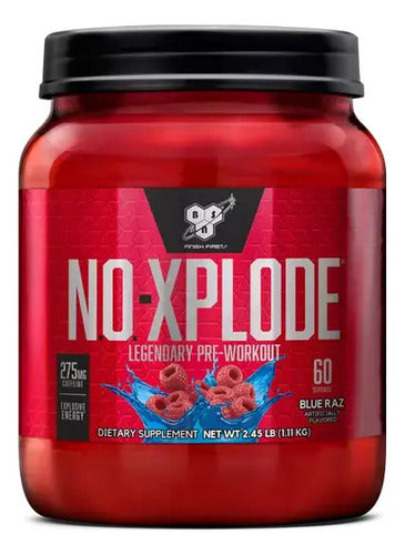 Pre Entreno Bsn No Xplode 3.0 60 Servicios Los Sabores Sabor Blue Raspberry Frambuesa Azul