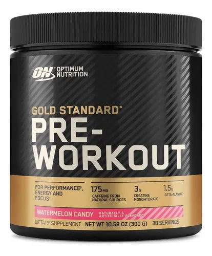 Pre Entreno Optimum Nutrition Gold Standard, Suplemento En Polvo De 300 G Con Sabor A Sandía