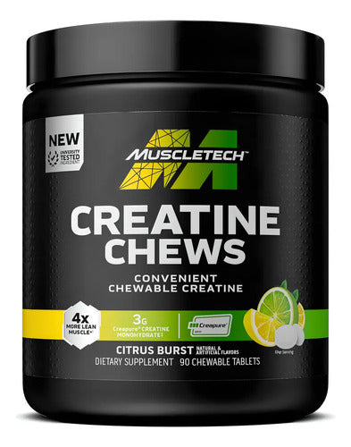 Creatina Monohidratada Muscletech Creatine Chews 90 Tabletas Citrus