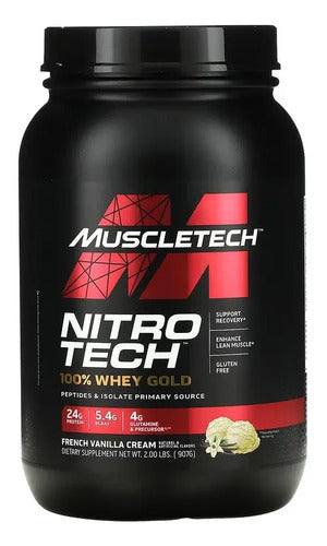 Proteina Nitro Tech Whey Gold Muscletech 2 Lbs Sabor French Vanilla Cream Crema De Vainilla Francesa
