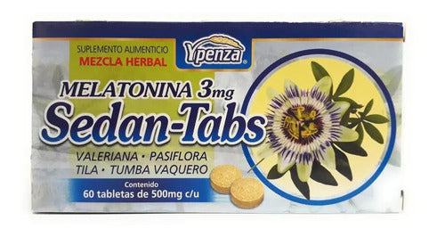 Sedan-tabs Melatonina 3mg Ypenza® 60 Tabletas De 500mg C/u Sin Sabor