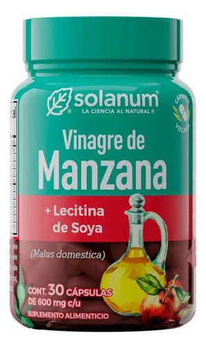 Solamum Vinagre De Manzana + Lecitina De Soya 30 Caps Sfn Sabor N/a Sin Sabor