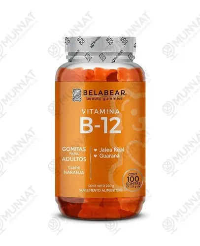 Belabear Vitamina B12 Jalea Real Guaraná 100 Gomitas Dlc Bb2 Naranja