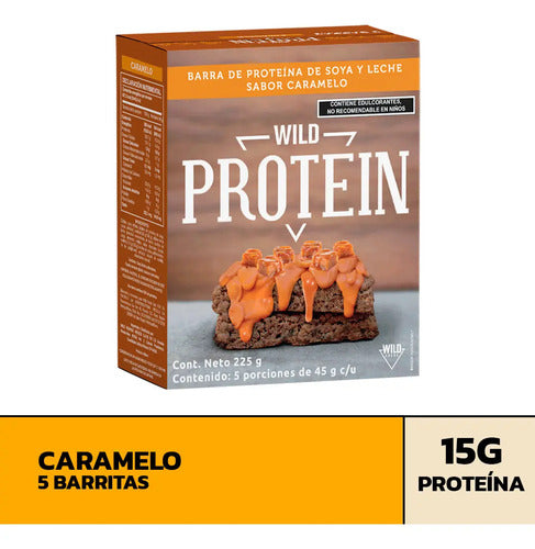 Barritas De Proteína Wild Foods Sabor Caramelo Pack X5