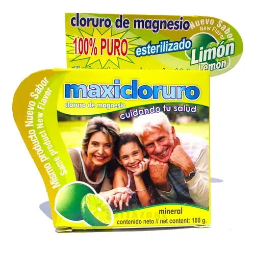 Cloruro De Magnesio En Polvo Sabor Limón Maxiproductos 100g Suplemento