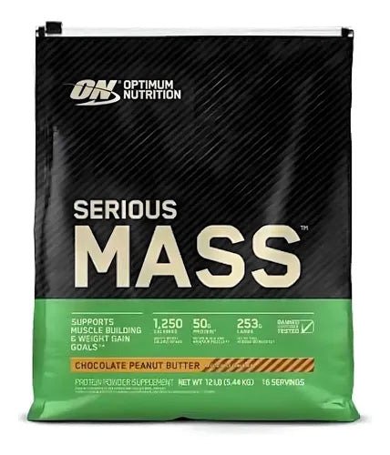 Proteina On Serious Mass 12 Lbs Crecimiento Muscular Dlc Sm1 Sabor Chocolate Peanut Butter