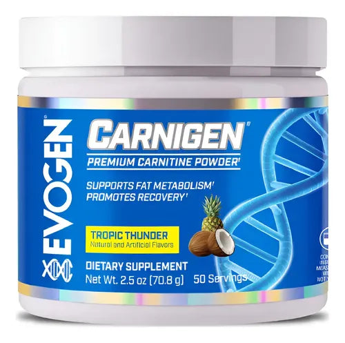 L-carnitina Polvo Tropical Thunder 50 Porciones Evogen Carnigen