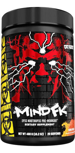 Pre Entreno Mutant Mindfk Epico Nootropico Sabor Sour Peach 20 Serv 460 G Durazno Ácido