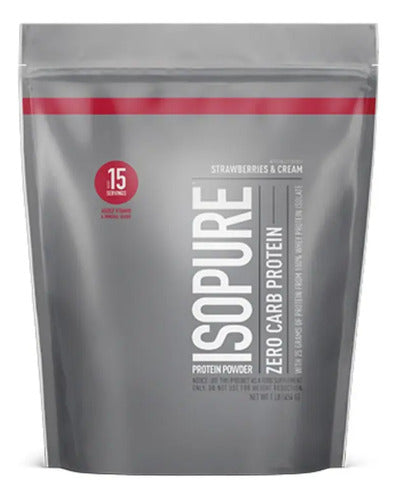 Suplemento En Polvo Isopure Proteína De Zero Carb Sabor Frutillas Y Crema X 454g