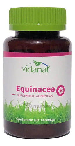 Equinacea 60 Tabletas Vidanat Mejora Sistema Respiratorio Sabor Neutro Sin Sabor