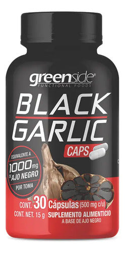 Ajo Negro Cápsulas 500mg Sin Sabor 30 Unidades Greenside