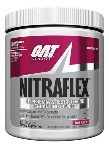 Suplemento Deportivo Nitraflex Gat Sport Ponche Frutas 300g 30 Porciones Ponche De Frutas