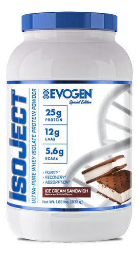Evogen Isoject 1.77 Lbs Sabor Ice Cream Sandwich