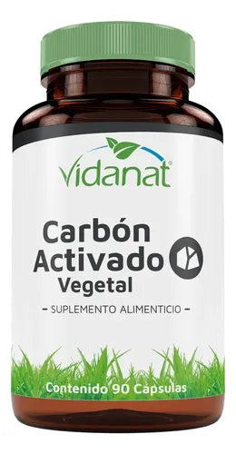 Carbón Activado Vegetal 90 Cápsulas Vidanat Sabor Sin Sabor