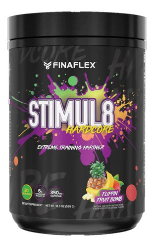 Finaflex Stimul8 Hardcore Extreme 30 Serv 526 Gr Pre Entreno Sabor Flippin Fruit Bomb