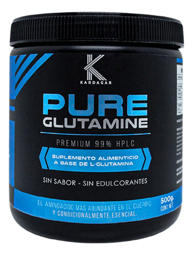 Glutamina Pura Premium Kardagar Suplemento Alimenticio Rinde 50 Tomas Sin Sabor