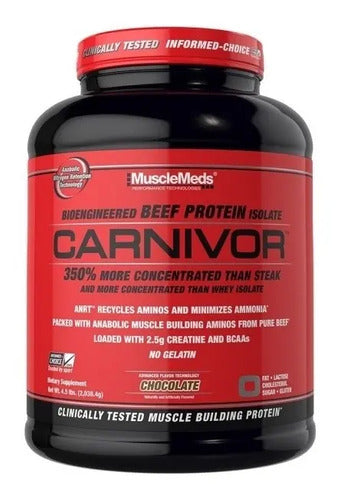 Proteina Musclemeds Carnivor 4 Lbs 56 Porciones Sabore Chocolate