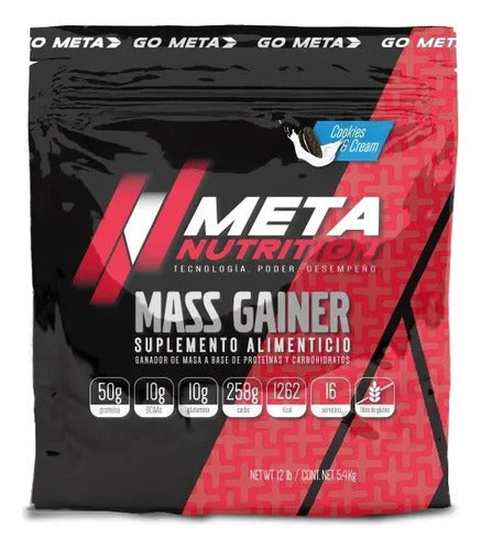 Proteina Meta Nutrition Mass Gainer 12 Lbs Los Sabores Sabor Cookies And Cream