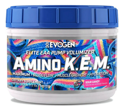 Aminoácidos Esenciales Evogen Amino K.e.m 30 Servicios Sabor Sour Candy