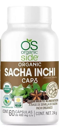 Sacha Inchi Orgánica 60 Cápsulas Organic Side Sin Sabor