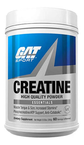 Creatina Gat Sport Monohidratada 300g 60 Porciones Creatina Sabor Sin Sabor