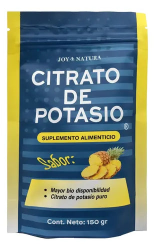 Citrato De Potasio En Polvo Sabor Piña Para Funcionamiento Renal De Joy Natura