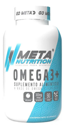 Omega 3 Meta Nutrition Omega+ Contenido 90 Softgels Sabor Capsulas Suave Sin Sabor